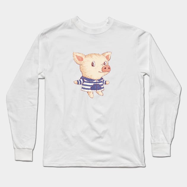 Cute Pig boy Long Sleeve T-Shirt by sanogawa